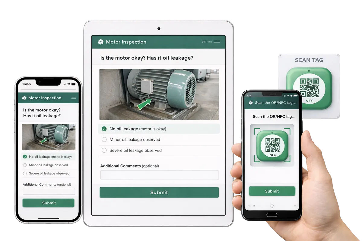 Maintenir App auf Smartphone und Tablet mit Etikett-Scan